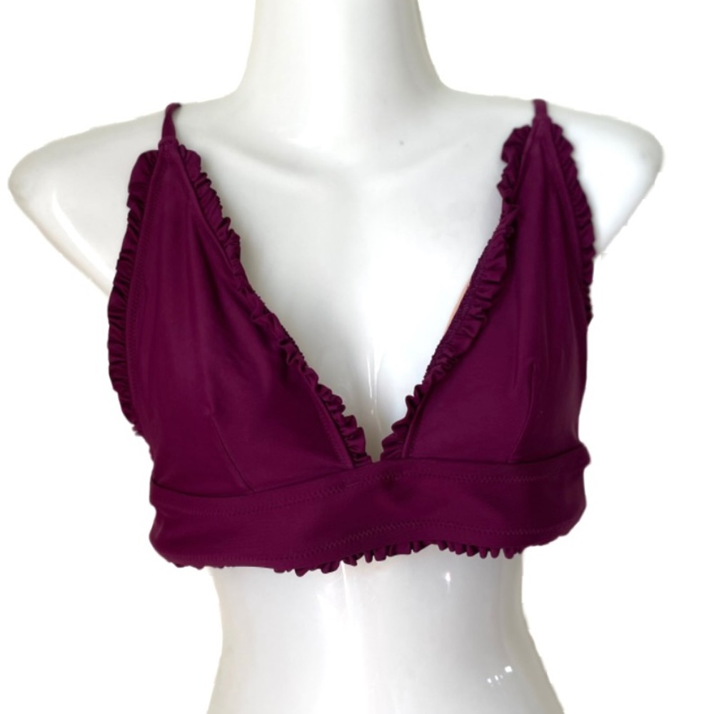 J. Crew purple plum bikini top medium